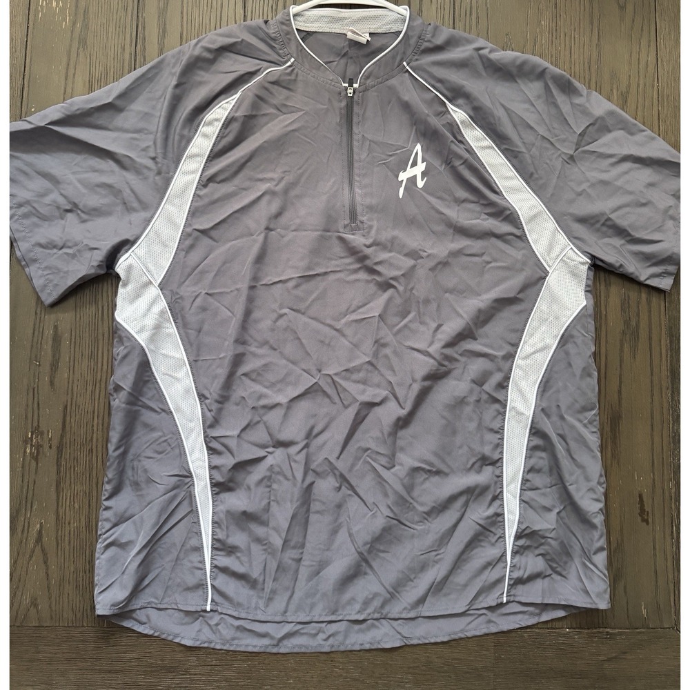 A4 "Elite" Gray Quarter-Zip Athletic Pullover (Men's Medium)